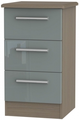 Grey High Gloss Front and Toronto Walnut Base Unit