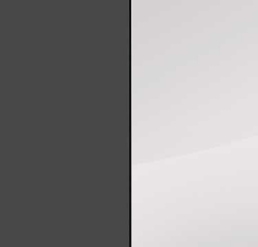 Graphite Carcase and Front with Crystal White Glass A256A