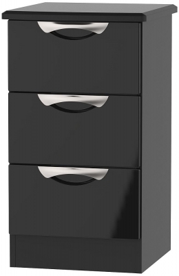 Black High Gloss Front and Black Base Unit