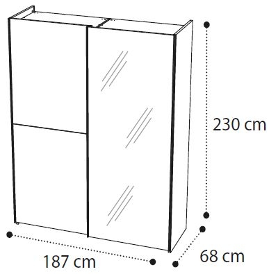 2 Door 1 Mirror Door