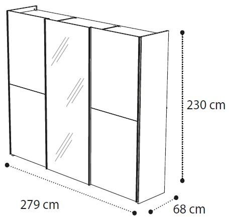 3 Door 1 Mirror Door