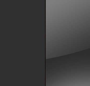 Metallic Grey Carcase with Glass Basalt Front and Chrome Color Short Handle A852K