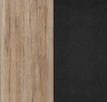 Sonoma Oak Carcase and High Polish Effect Grey with Carcase Color Handle Strips AD954