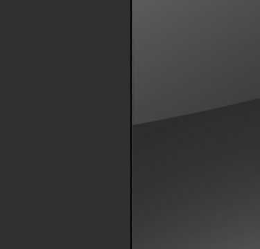 Metallic Grey Carcase and Basalt Glass Front with Chrome Color Handle Strips AP877