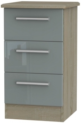 Grey High Gloss Front and Darkolino Base Unit