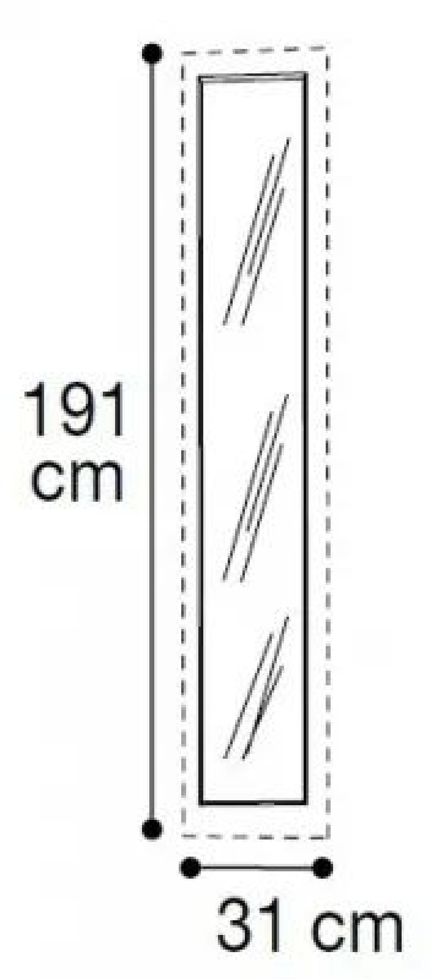 External Mirror For Wardrobe - H 220cm
