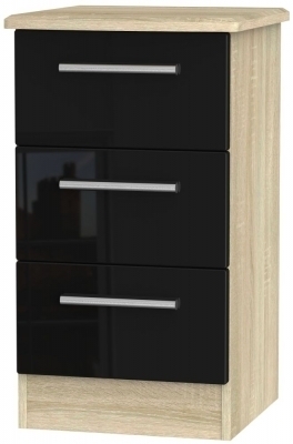 Black High Gloss Front and Bardolino Base Unit