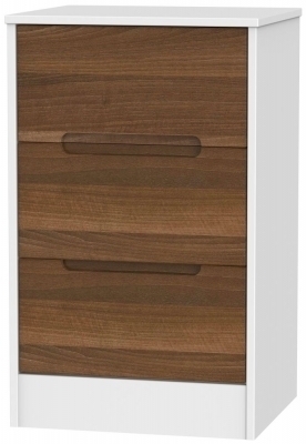 Noche Walnut Front and White Base Unit