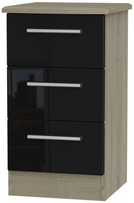 Black High Gloss Front and Darkolino Base Unit
