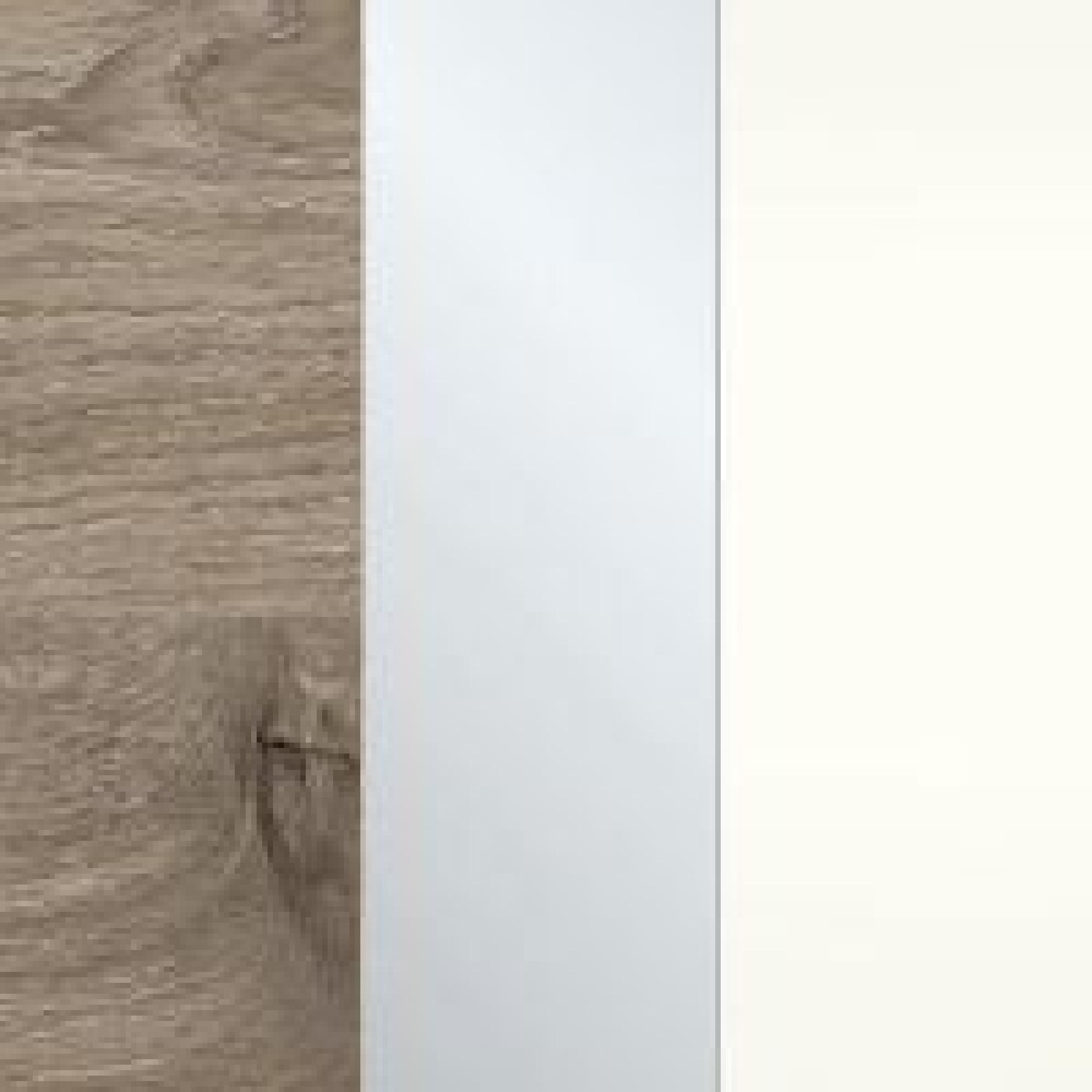 Nordic Oak with Crystal Mirror and White Glass A56