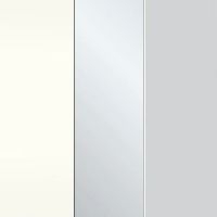 Alpine White with Crystal Mirror and Pebble Grey Glass 442