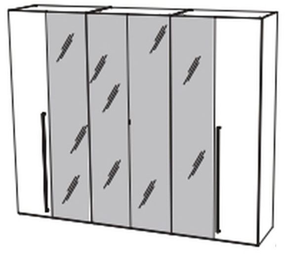 6 Door 4 Mirror Wardrobe
