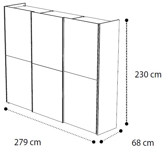 3 Door Sliding Wardrobe
