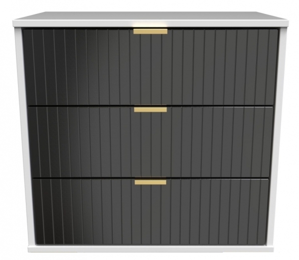 Deep Black Front and White Matt Base Unit