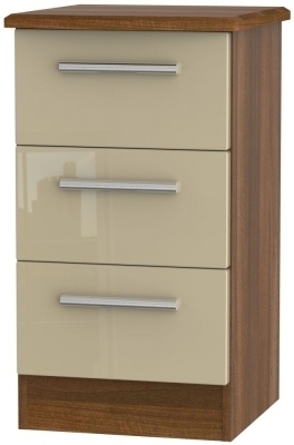 Mushroom High Gloss Front and Noche Walnut Base Unit