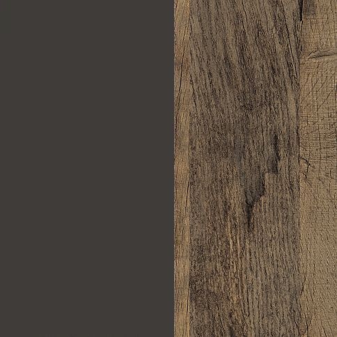 Graphite Front with Vintage Oak Base