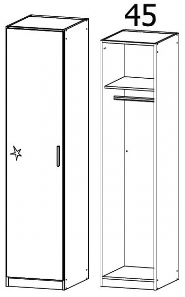W 47cm - 1 Left Door