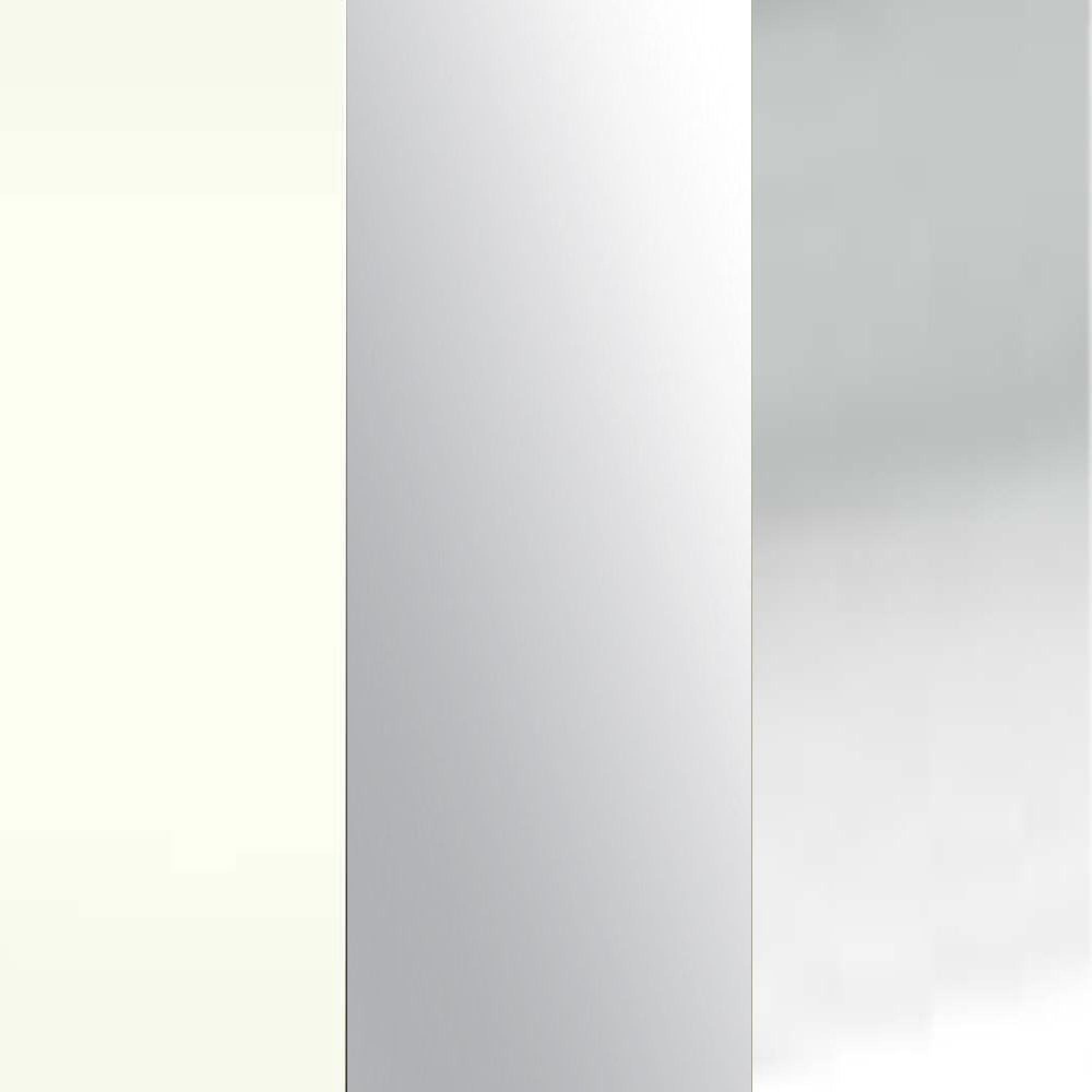 Alpine White and Crystal Mirror with Silver Handle 442