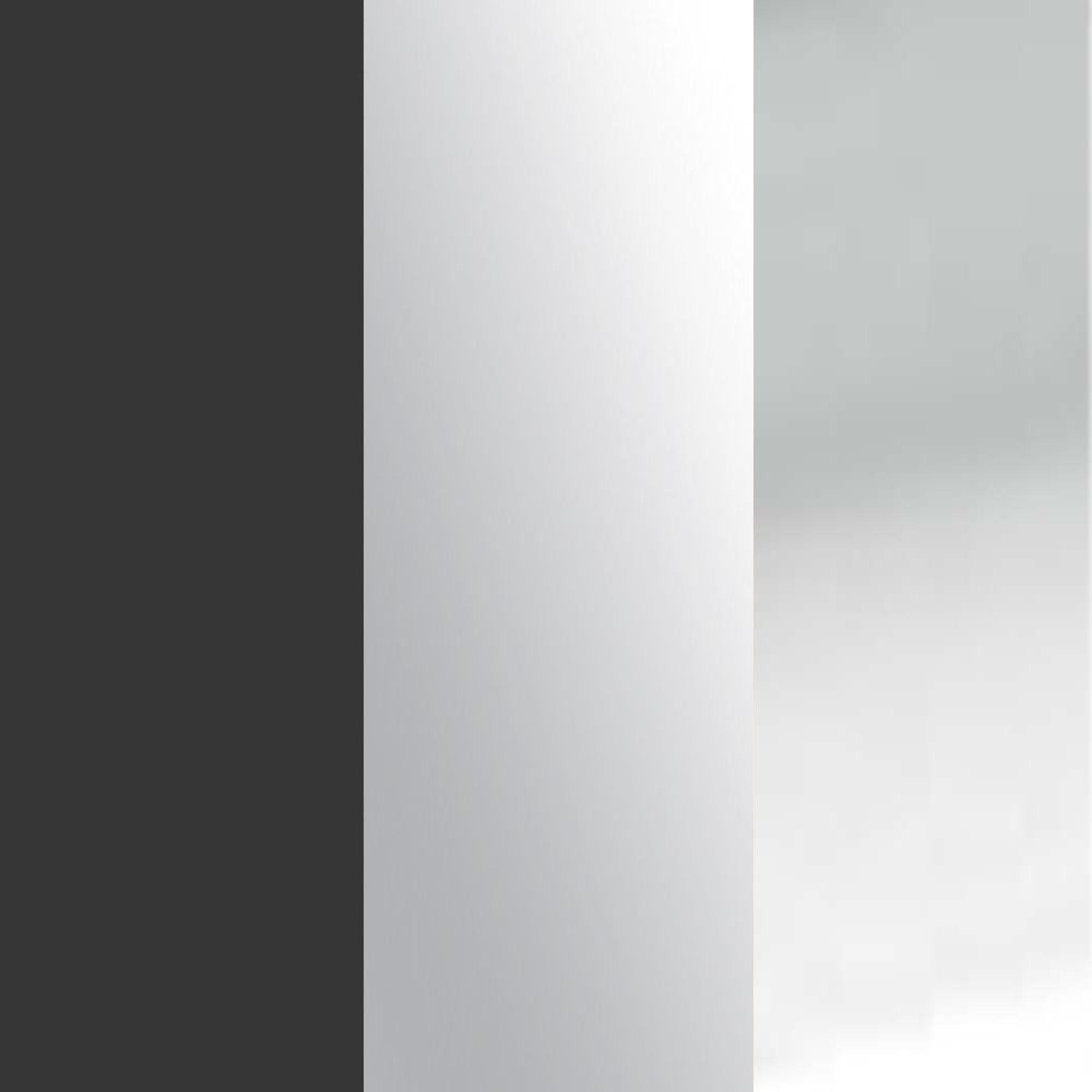 Graphite and Crystal Mirror with Silver Handle 495