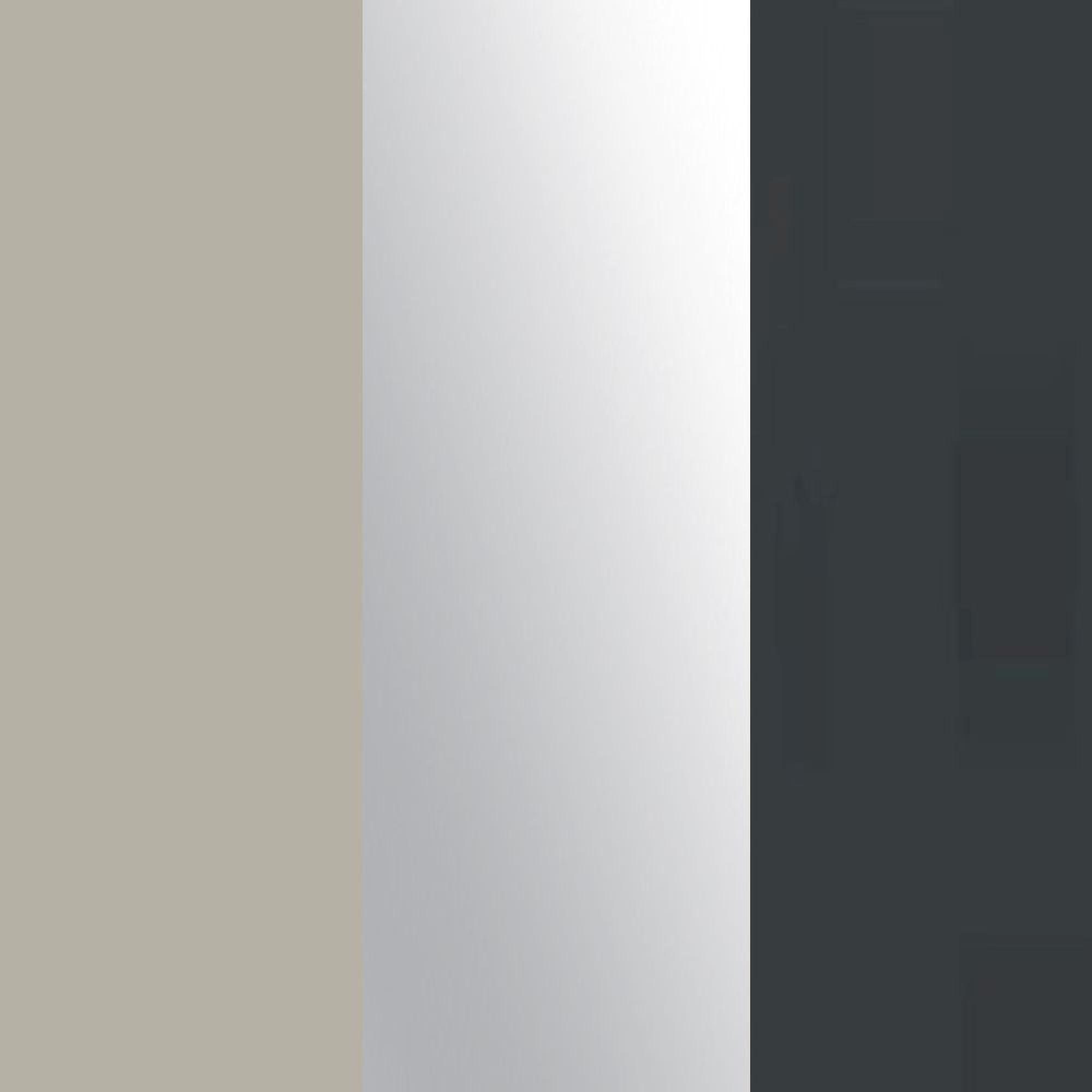 Pebble Grey and Crystal Mirror with Slate Handle 609