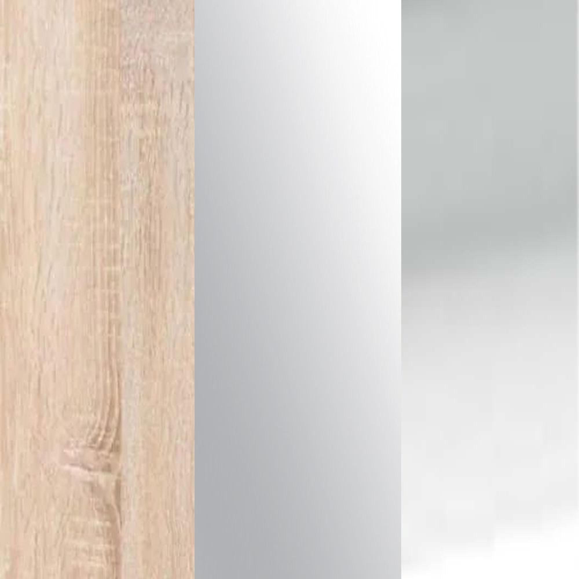 Rustic Oak and Crystal Mirror with Silver Handle 443