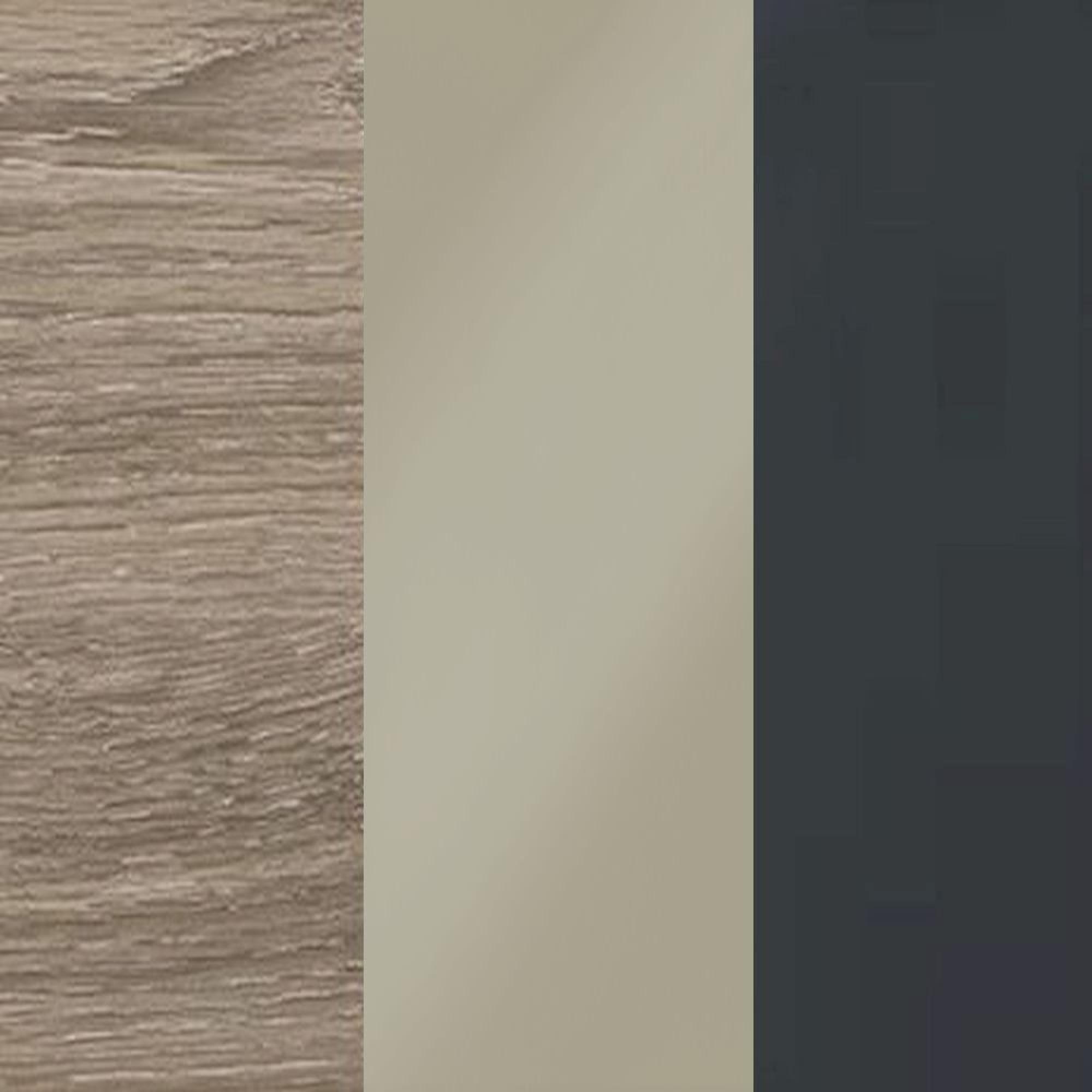 Nordic Oak with Pebble Grey Glass and Slate Handle A57