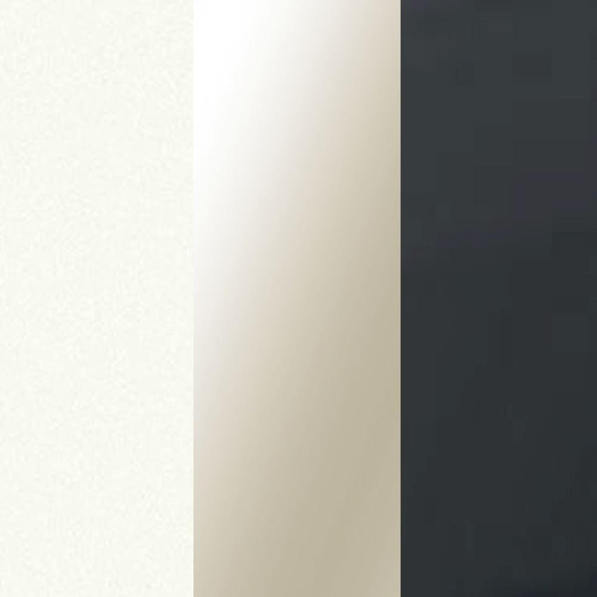 White Carcase and Parsol Bronze Mirror Glass Front with Slate Handle A92