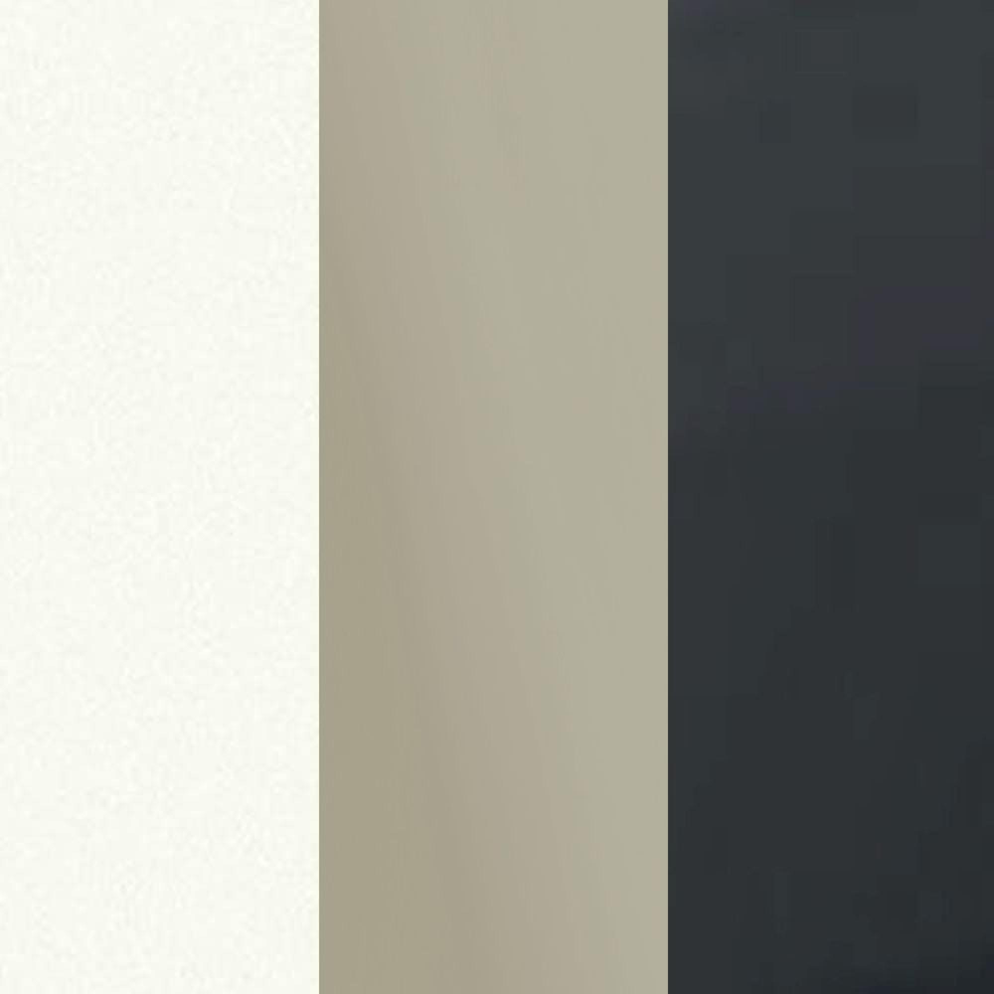 White Carcase and Pebble Grey Glass Front with Slate Handle A92