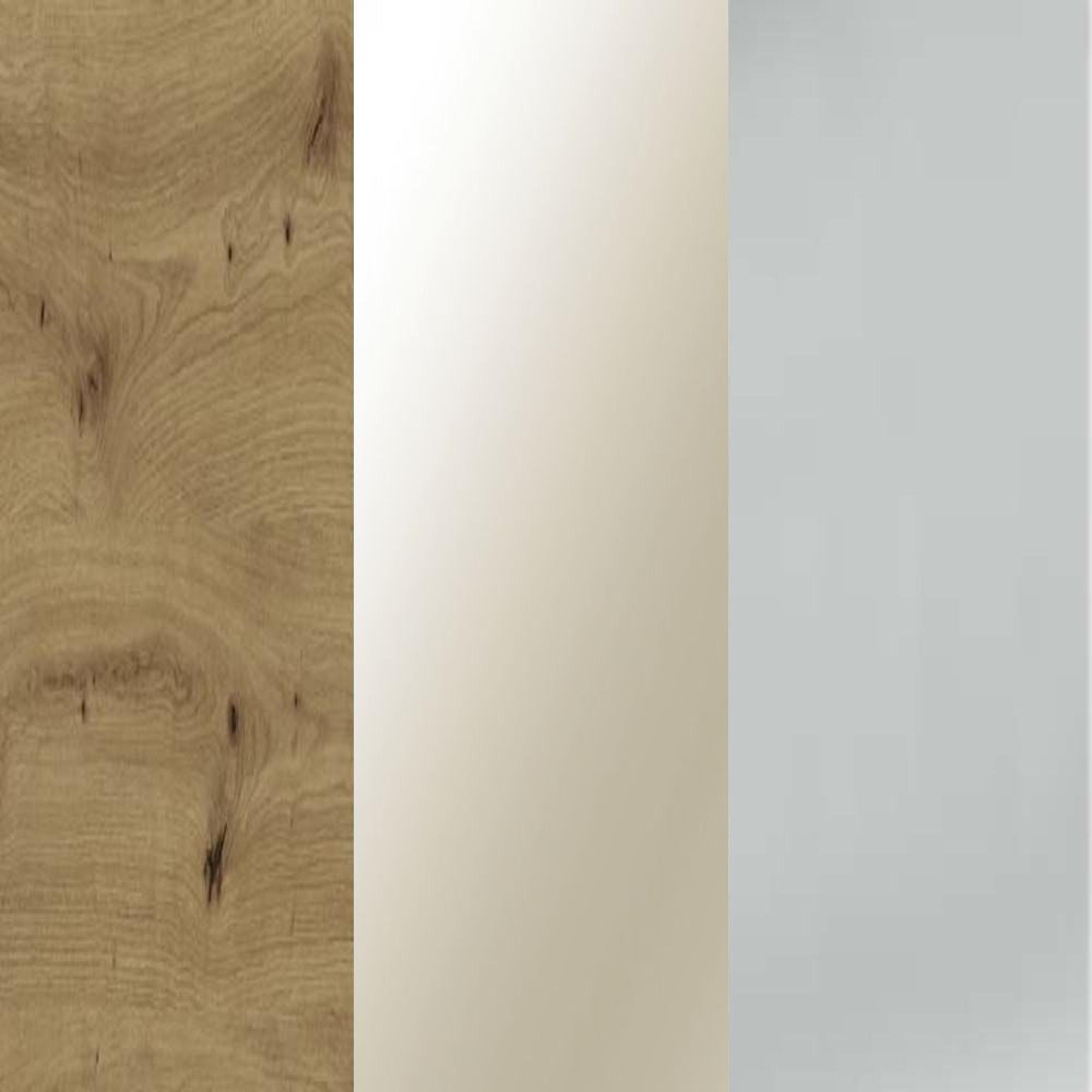 Bianco Oak Carcase and Parsol Bronze Mirror Glass Front with Chrome Handle 329