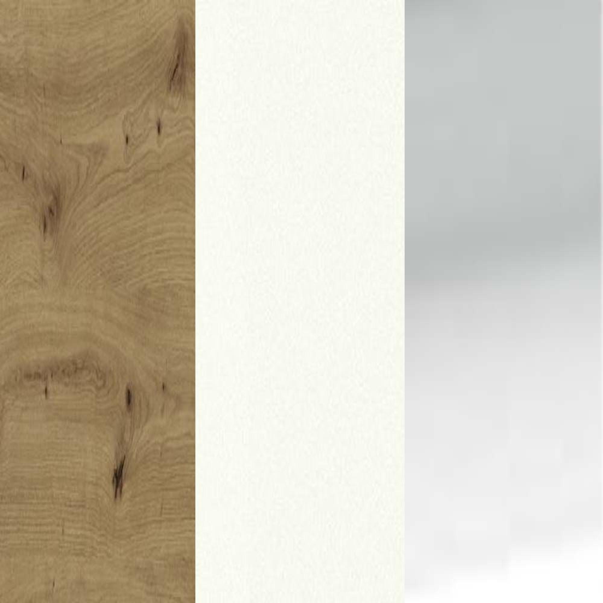 Bianco Oak Carcase and White Front with Chrome Handle 329-310