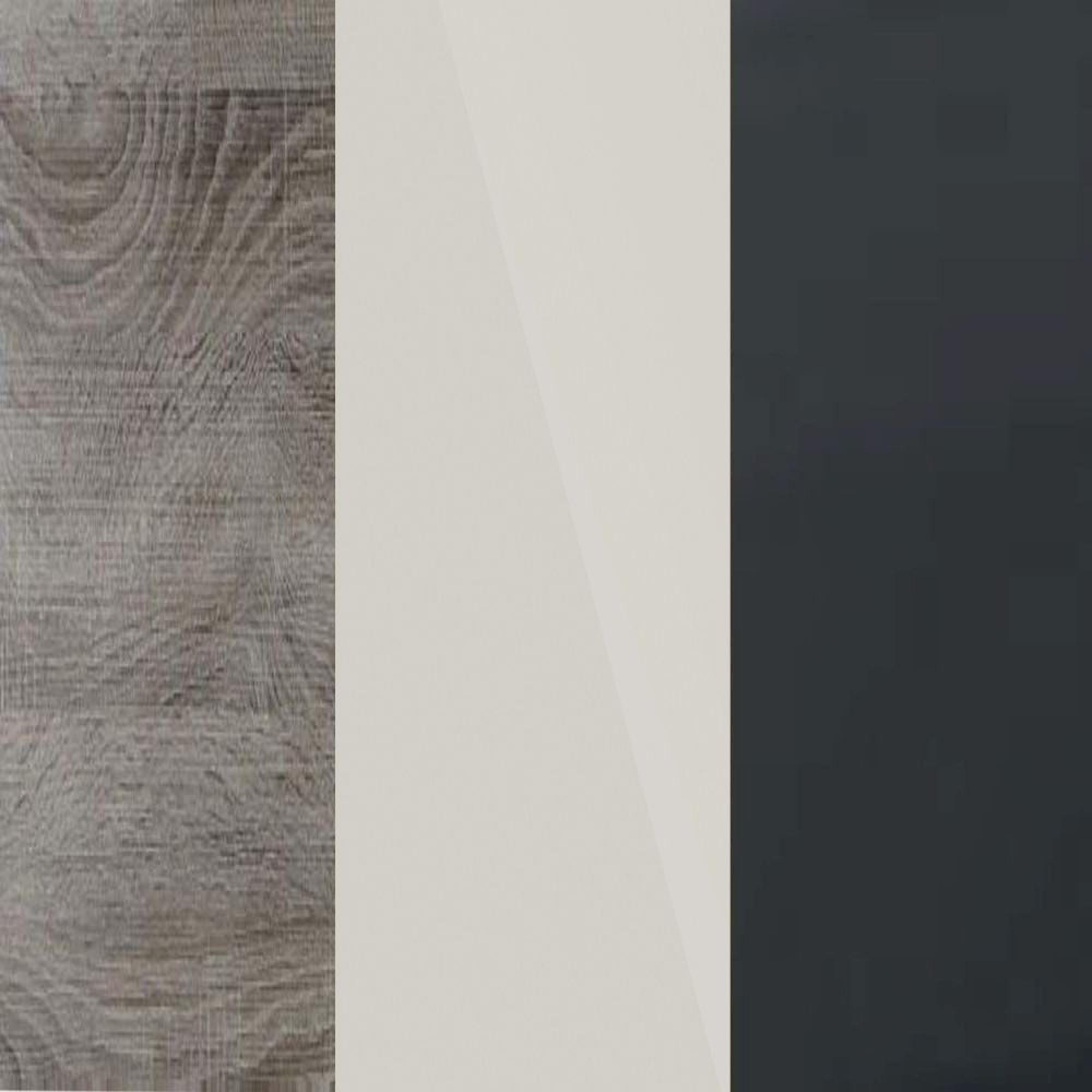 Dark Rustic Carcase and Champagne Glass Front with Slate Handle A94