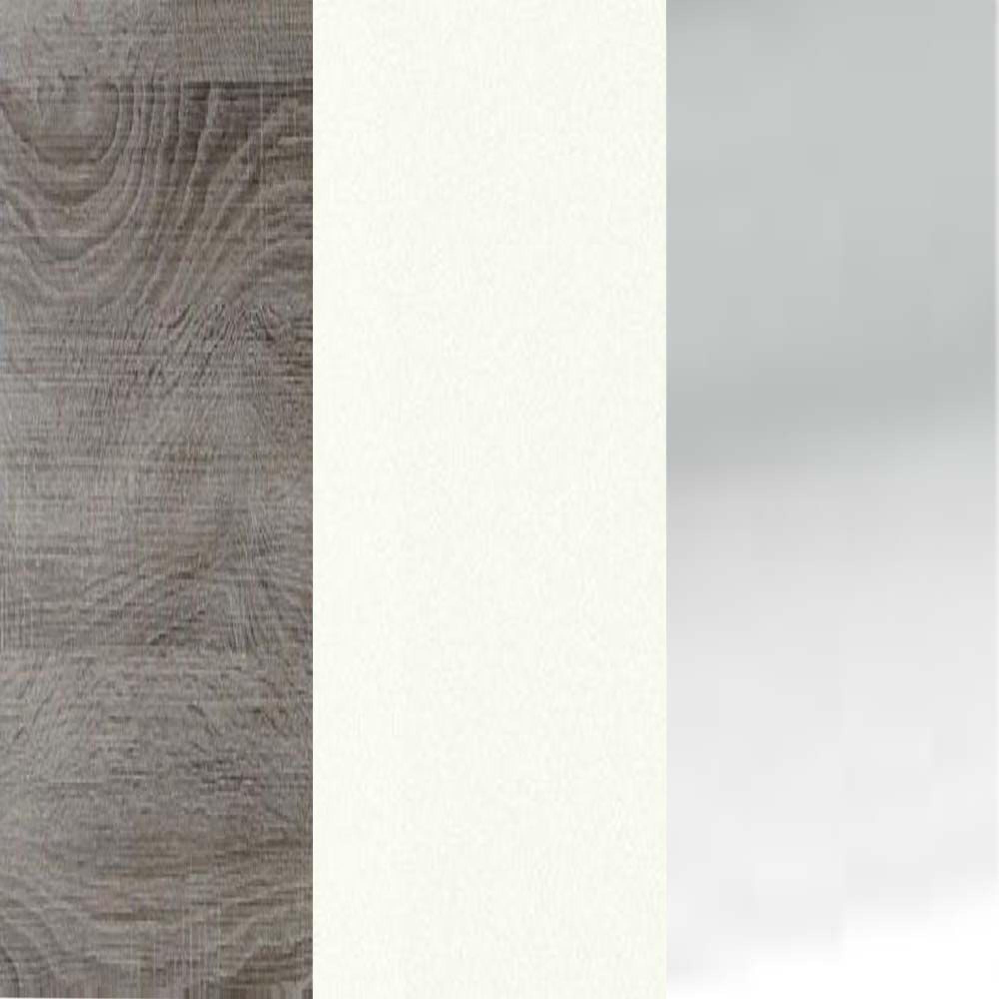 Dark Rustic Carcase and White Front with Chrome Handle 314-310