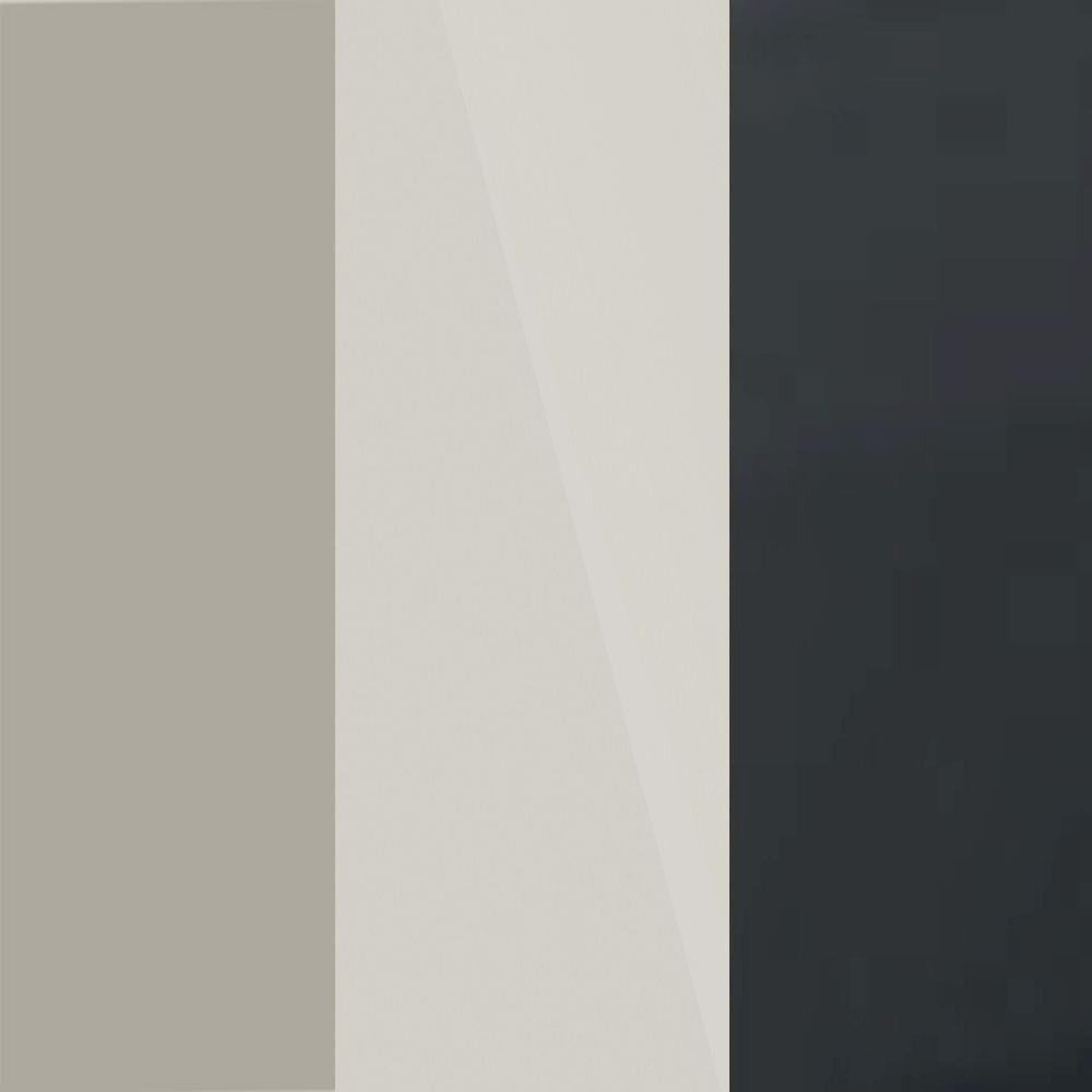 Pebble Grey Carcase and Champagne Glass Front with Slate Handle A96