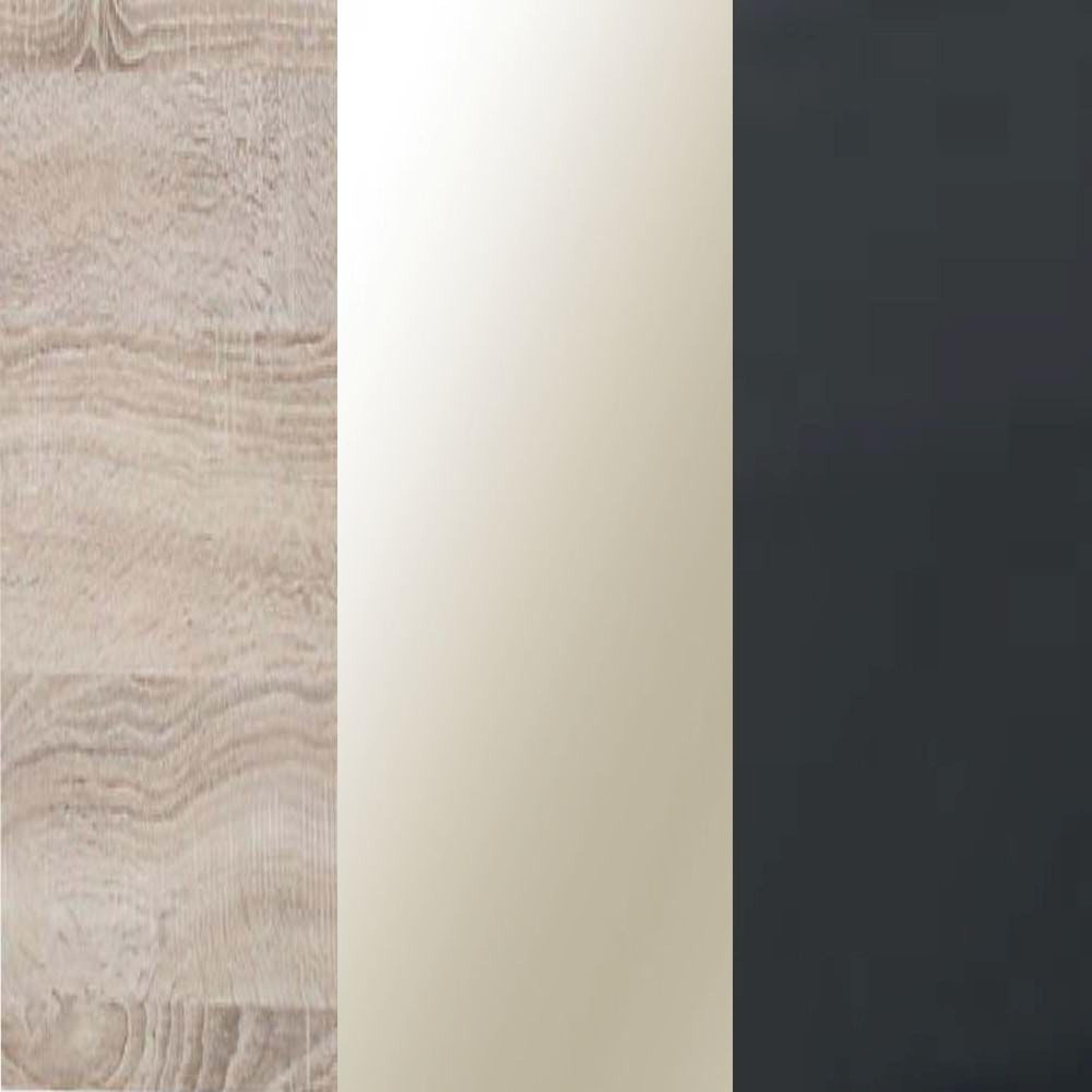 Rustic Oak Carcase and Parsol Bronze Mirror Glass Front with Slate Handle A93