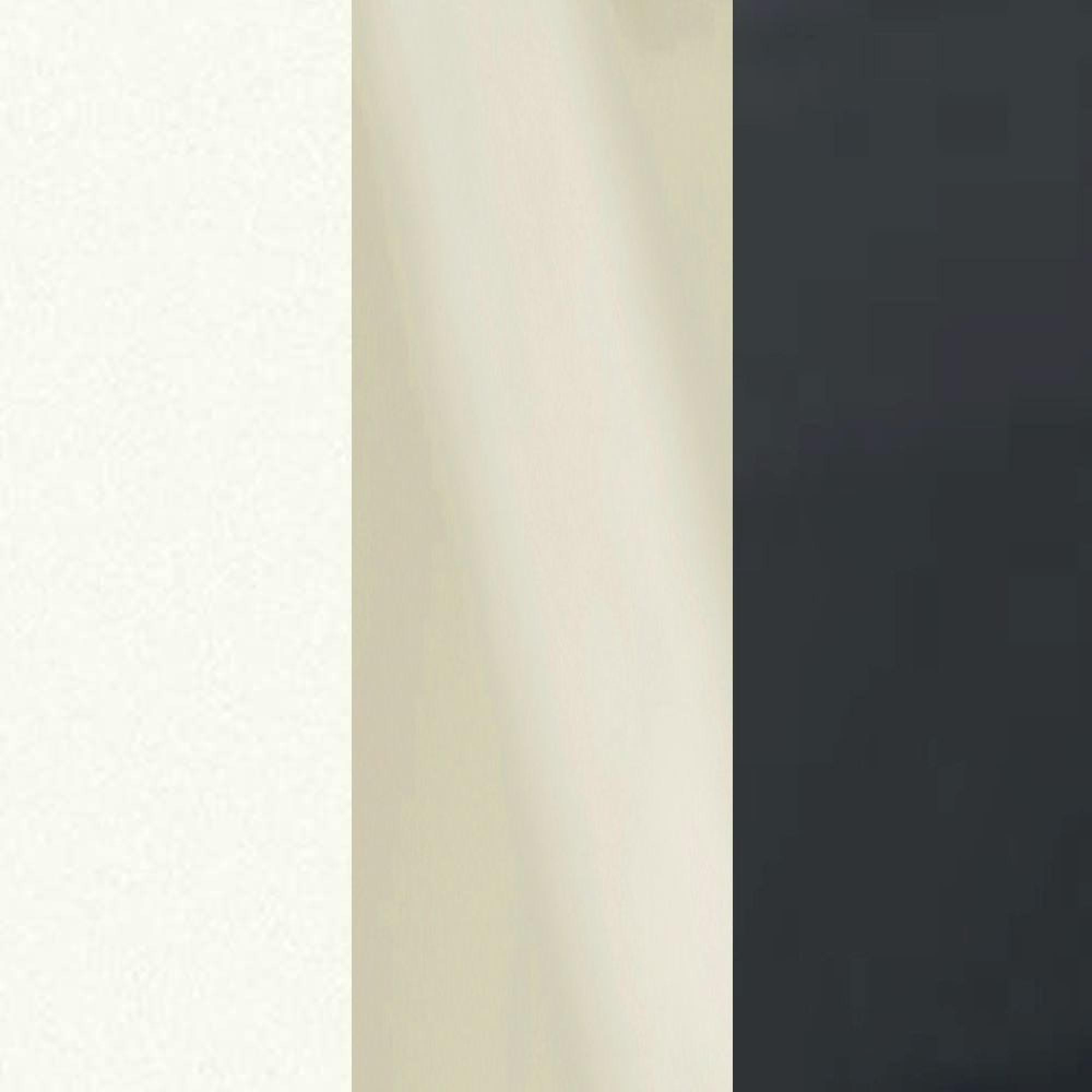 White Carcase and Magnolia Glass Front with Slate Handle A92