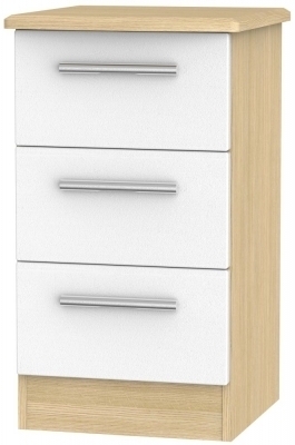 Rustic White Front and Light Oak Base Unit