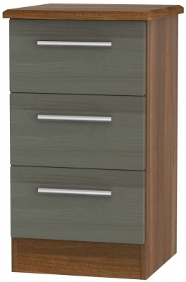 Rustic Slate Front and Noche Walnut Base Unit