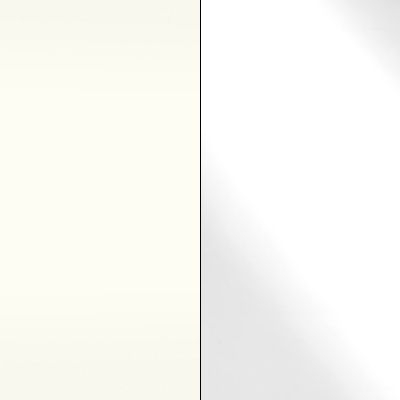 Alpine White Carcase and White Glass Front with White Handles Ledges and Trims 321