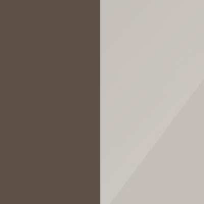 Havana Carcase and Champagne Glass Front with Havana Handles Ledges and Trims 326