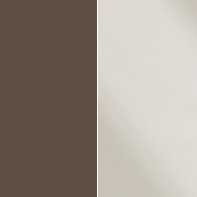 Havana Carcase and Magnolia Glass Front with Havana Handles Ledges and Trims 326