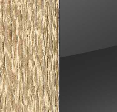 Sonoma Oak Carcase and Front with Basalt Glass Overlay Application AM781