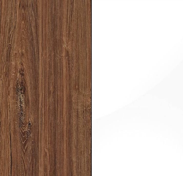 Stirling Oak Carcase with High Polish White Front AN550