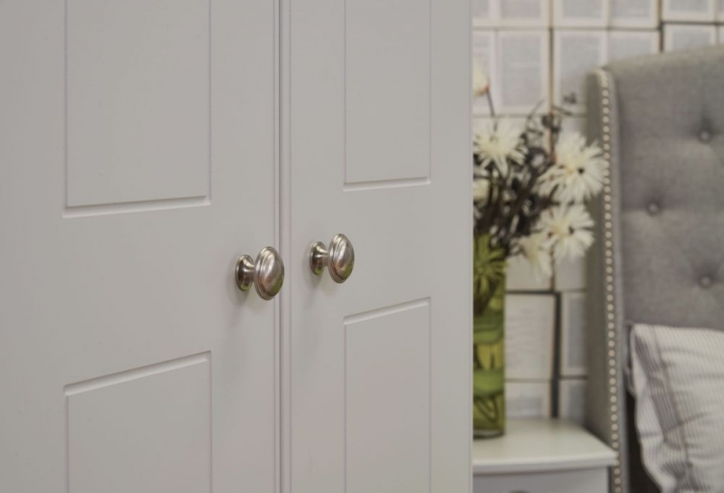 Victoria Wardrobe - 2 Door - Plain - Tall - Grey