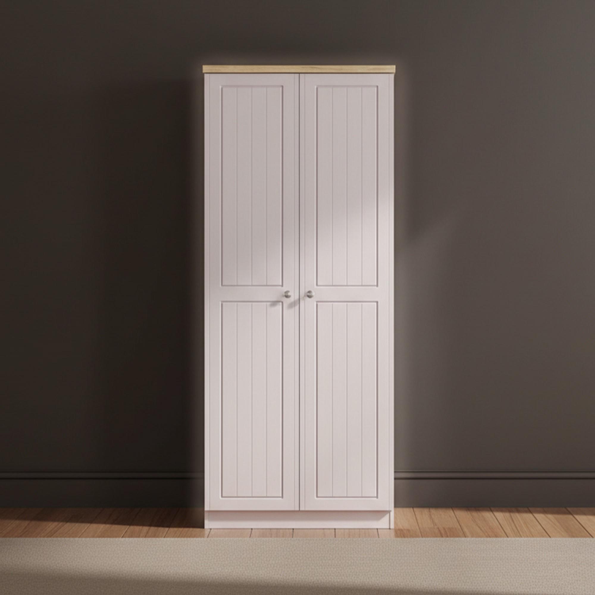 Vienna Wardrobe - 2 Door - Plain - Cashmere
