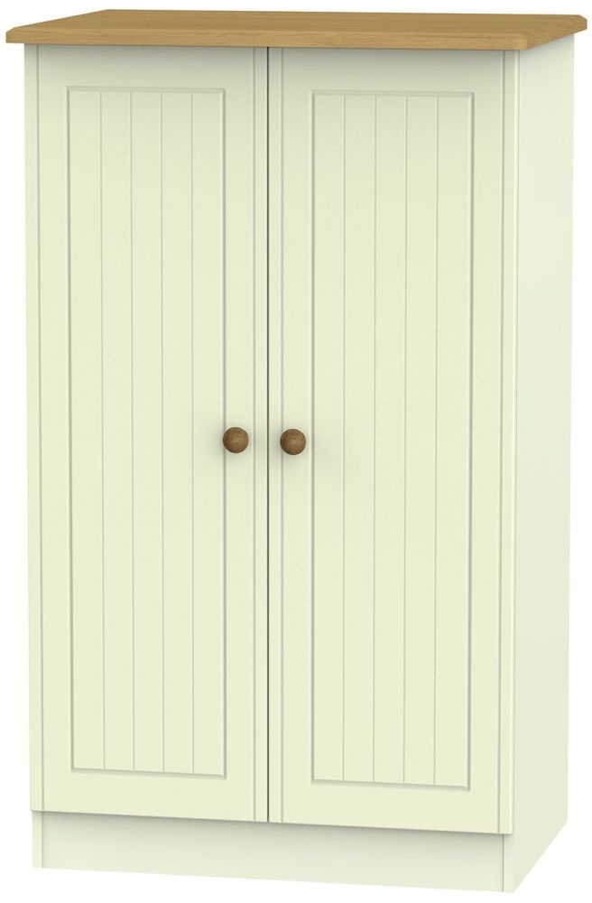 Warwick Cream and Oak Midi Wardrobe