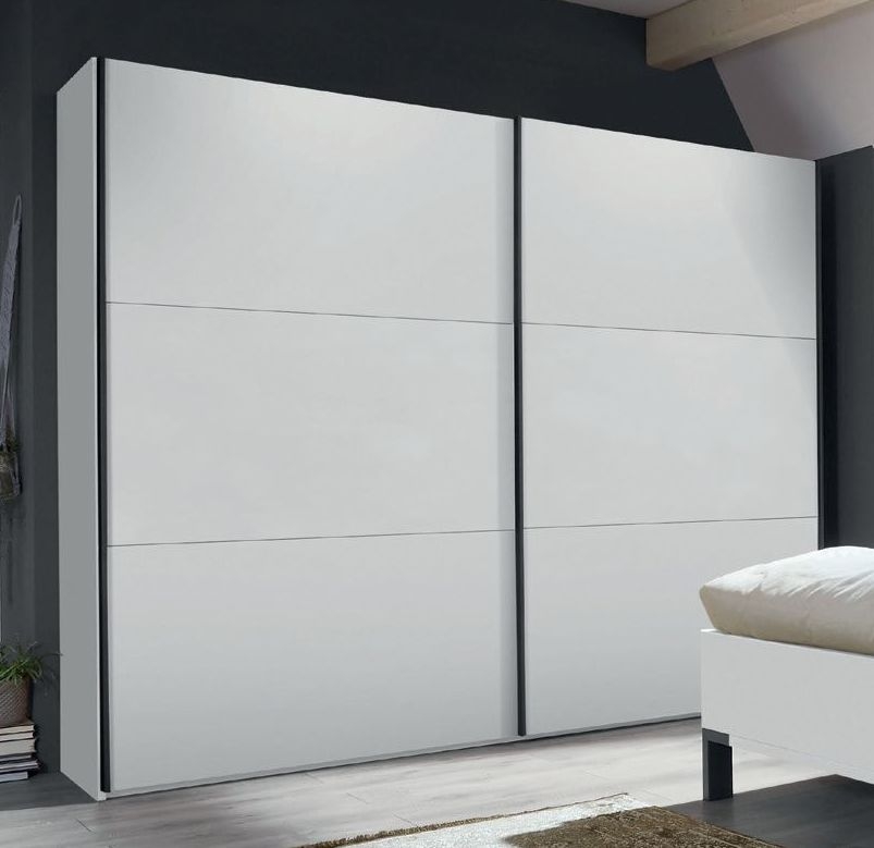 Breda Wardrobe Sliding - 2 Door - White - 250cm