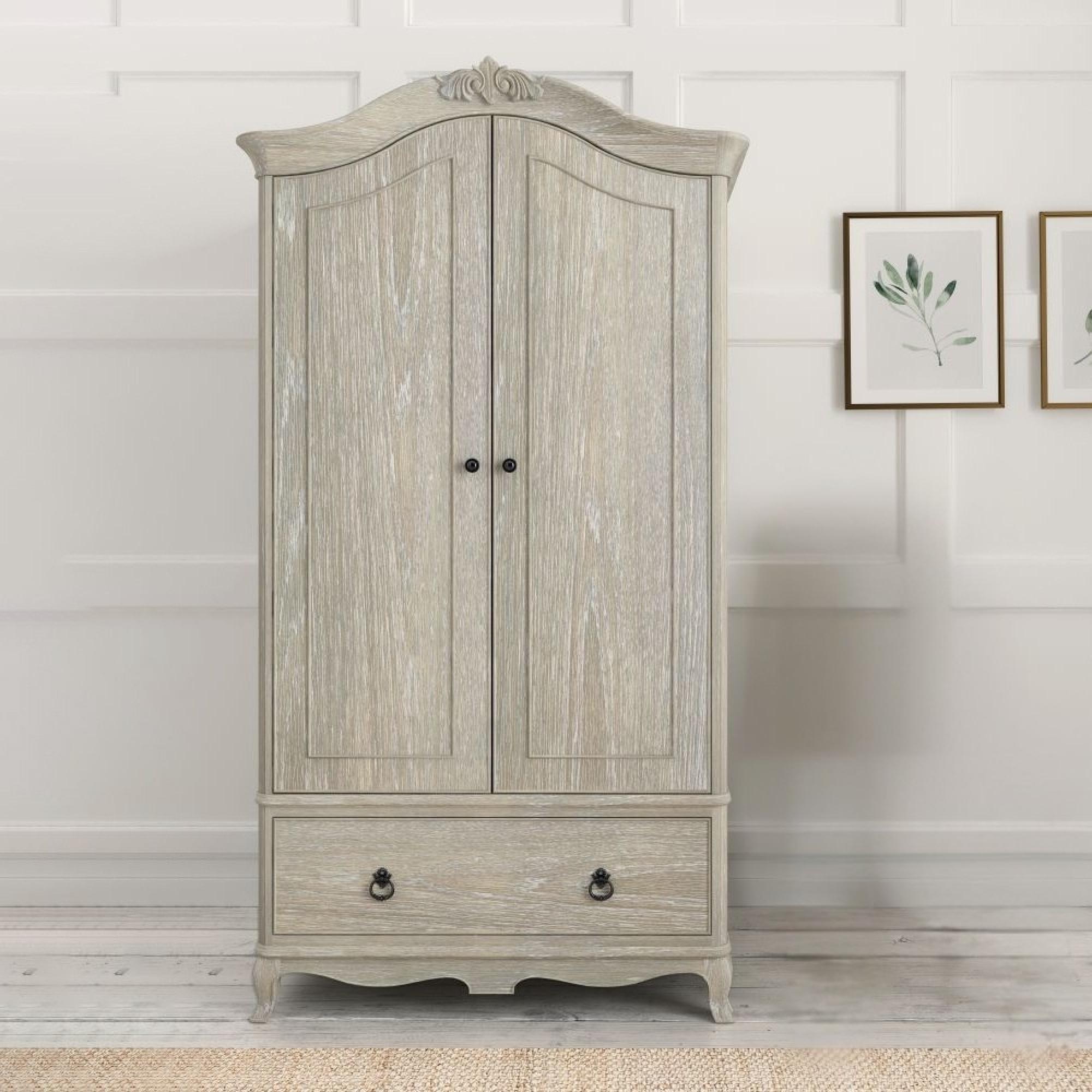 Camille Wardrobe - 2 Door - 1 Drawer - Grey Oak