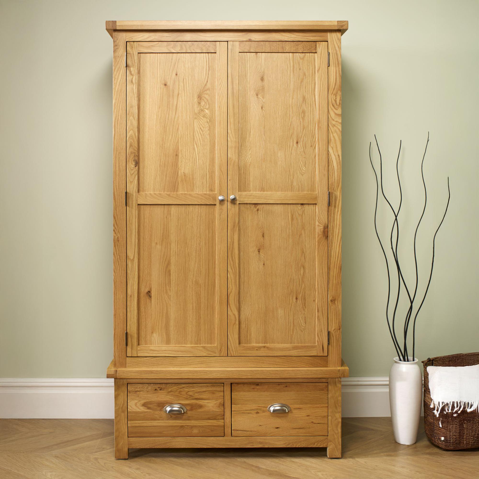 Woburn Wardrobe - 2 Door 2 Drawer - Rustic Oak