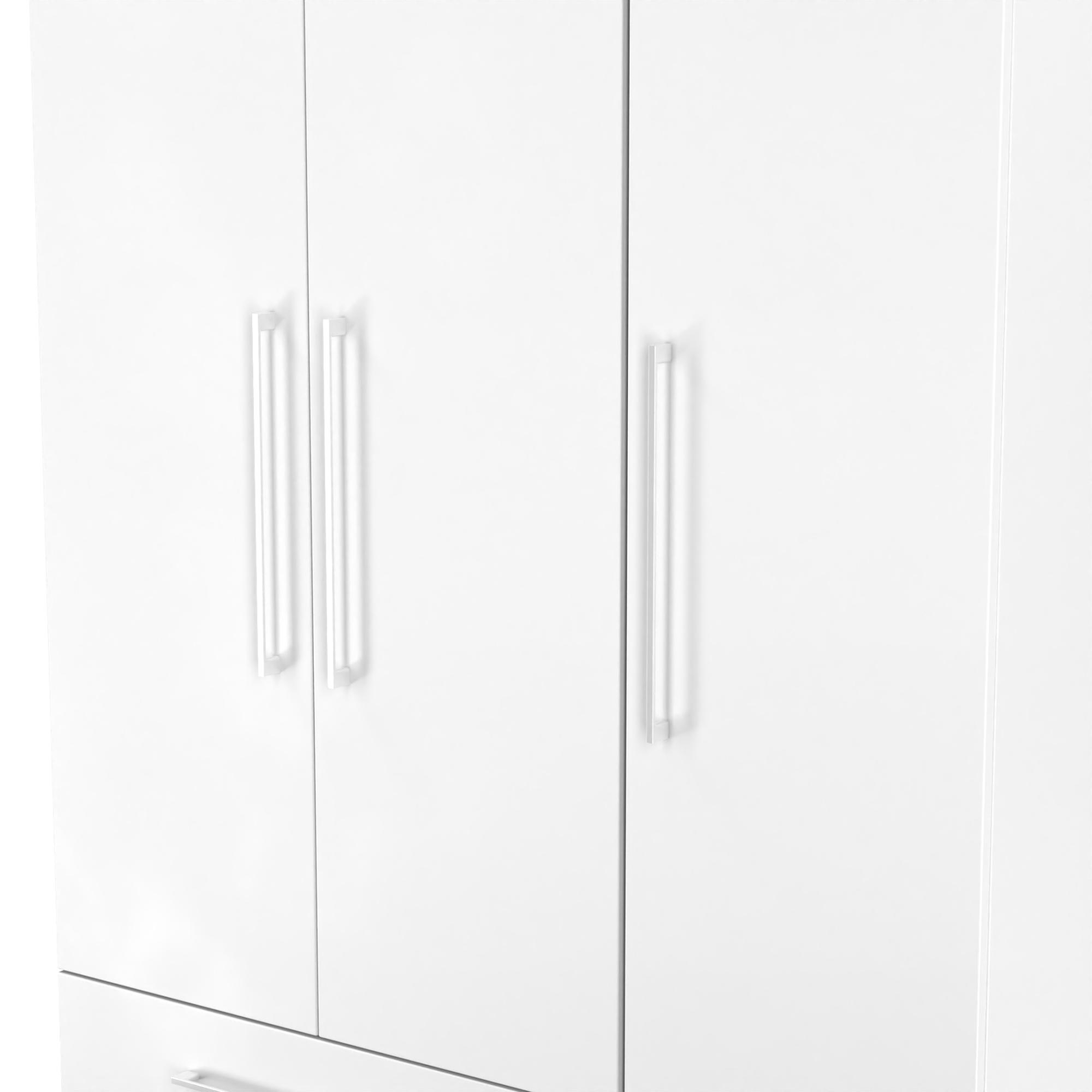 Worcester Wardrobe - 3 Door - LHF 2 Drawers - Tall - Triple - White