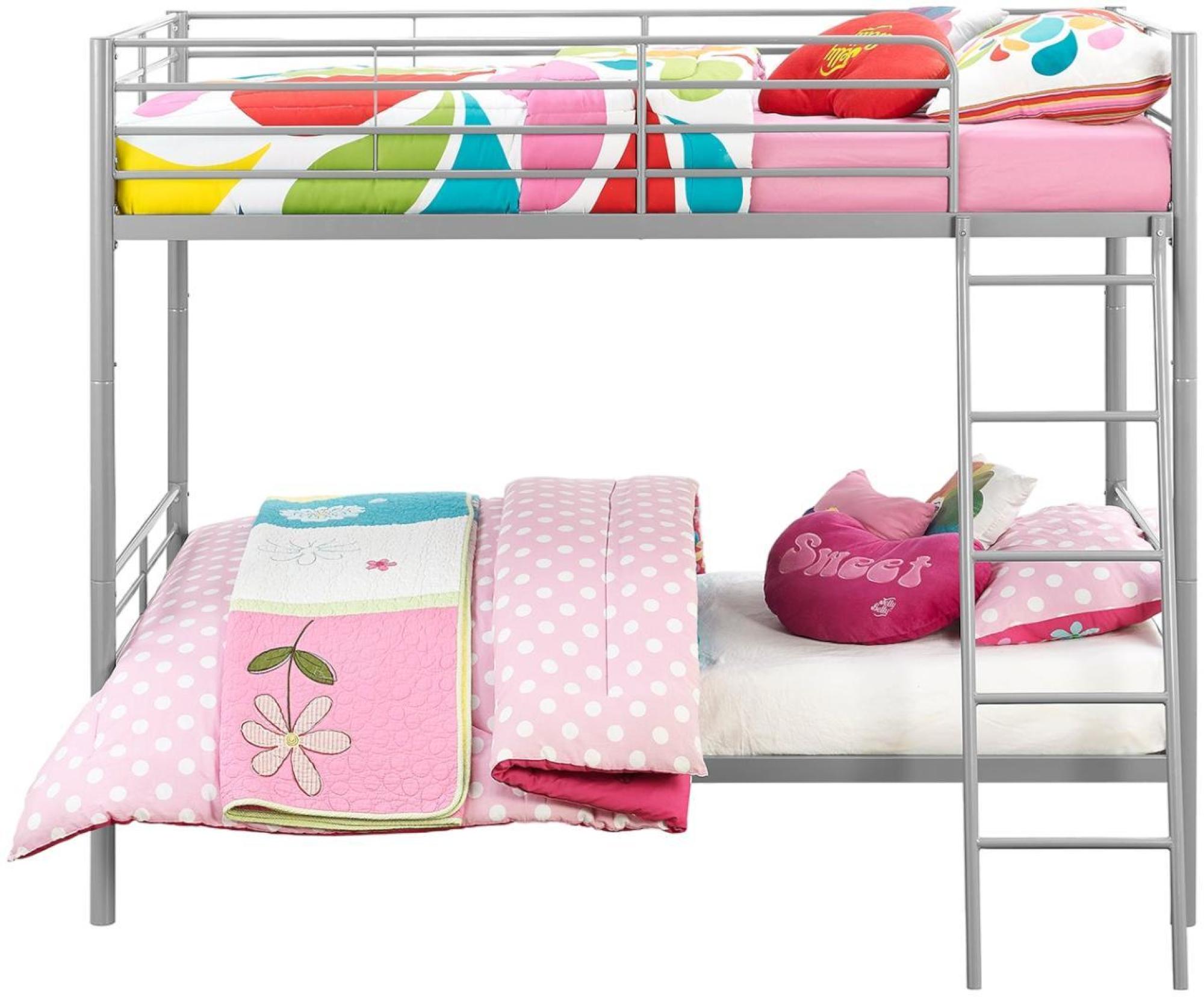 Bunk Bed - Single over Single - Grey - 4035159UK